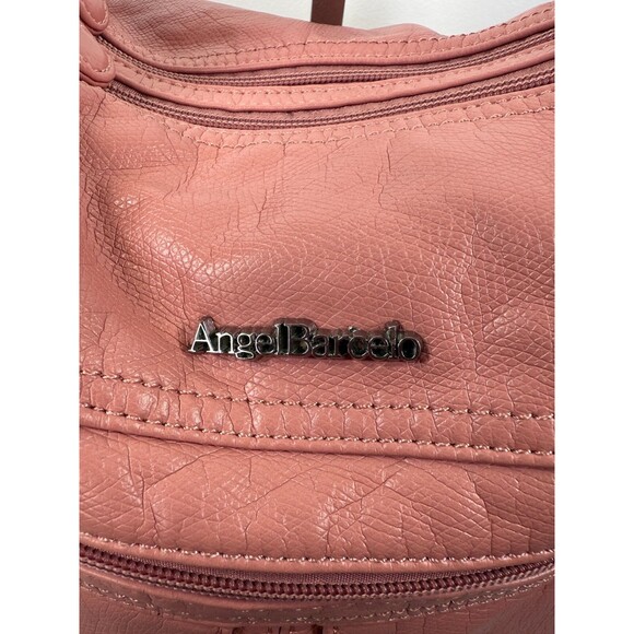 Pink and Silver Slouchy Shoulder Bag with Tassels - Picture 9 of 16